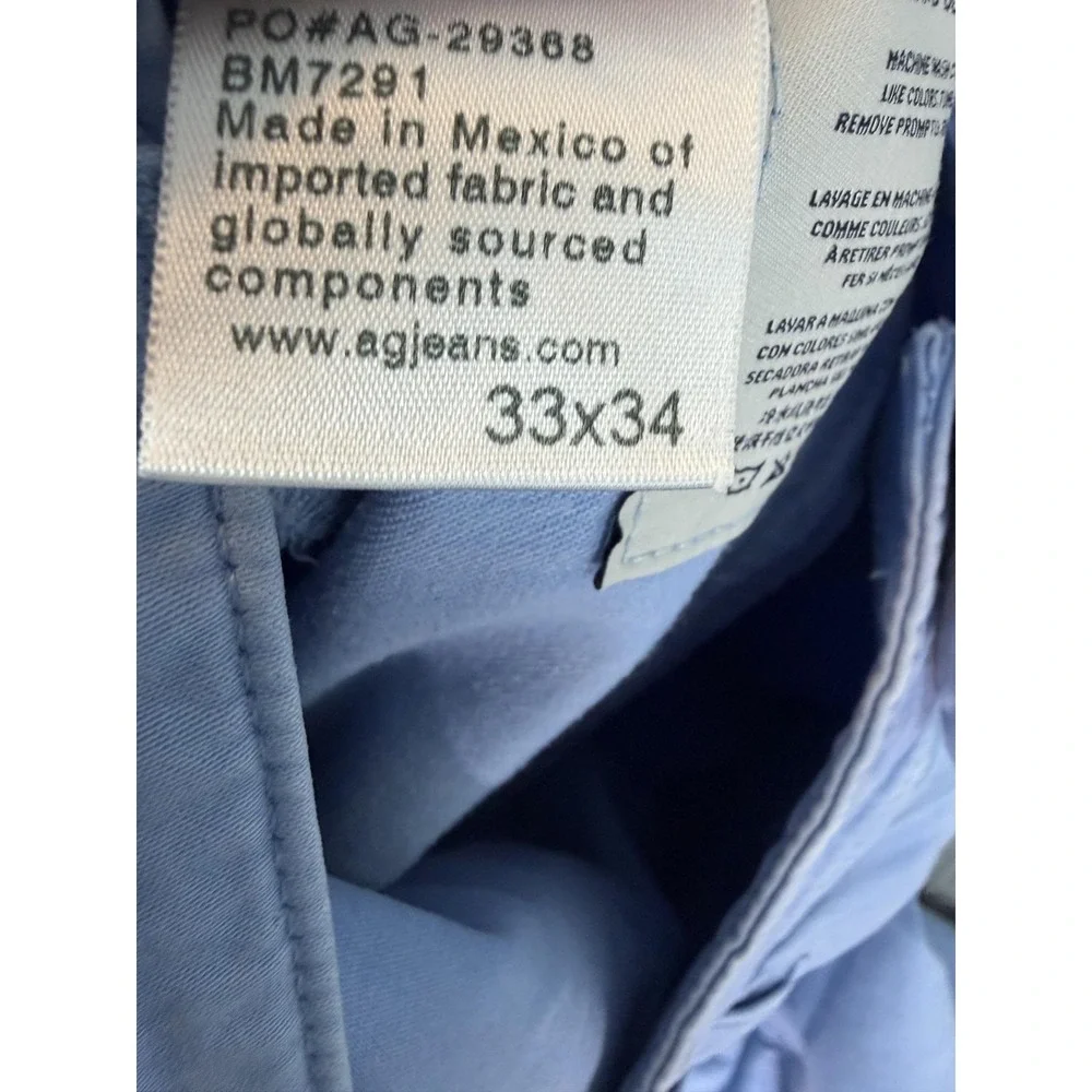 AG Adriano Goldschmied Graduate Jeans Mens 33x34 Blue Light Slim Stretch Denim